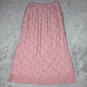 Women Floral Texture Maxi Skirt Pull On Cottage‎ Romantic Coquette Fairy Y2K L
